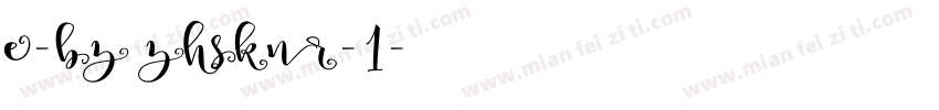 E-BZ ZHSKnR-1字体转换